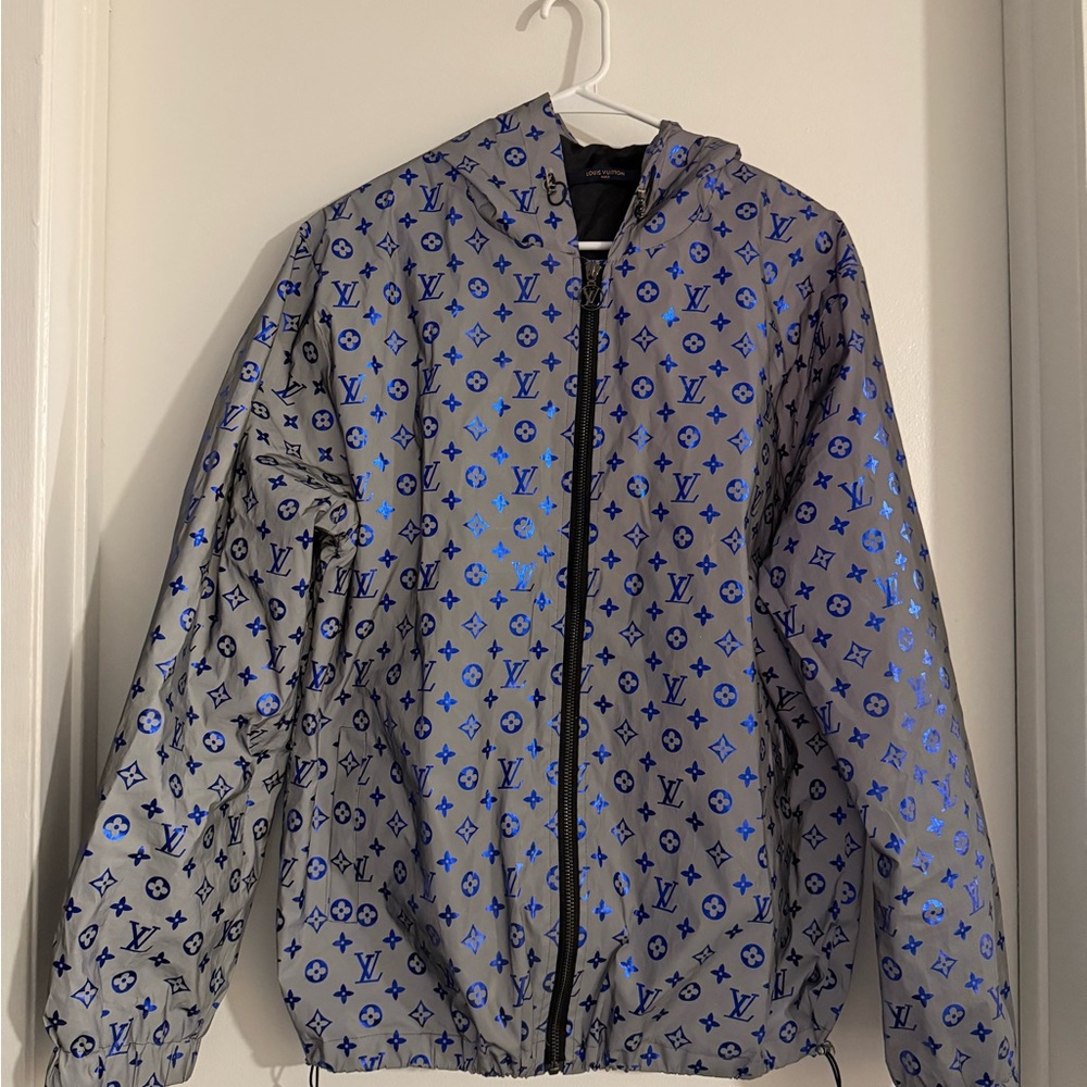 Louis Vuitton Gray and Blue Monogram Jacket